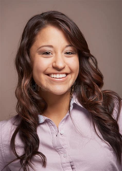 Asian Latina Girl Woman Smile Face Portrait Stock Image ...