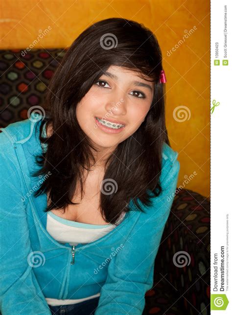 Pretty Latina Girl stock image. Image of teen, young ...