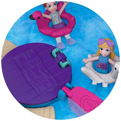 FLAMINGO FLOATIE COMPACT : Polly Pocket FLAMINGO FLOATIE COMPACT Polly Pocket